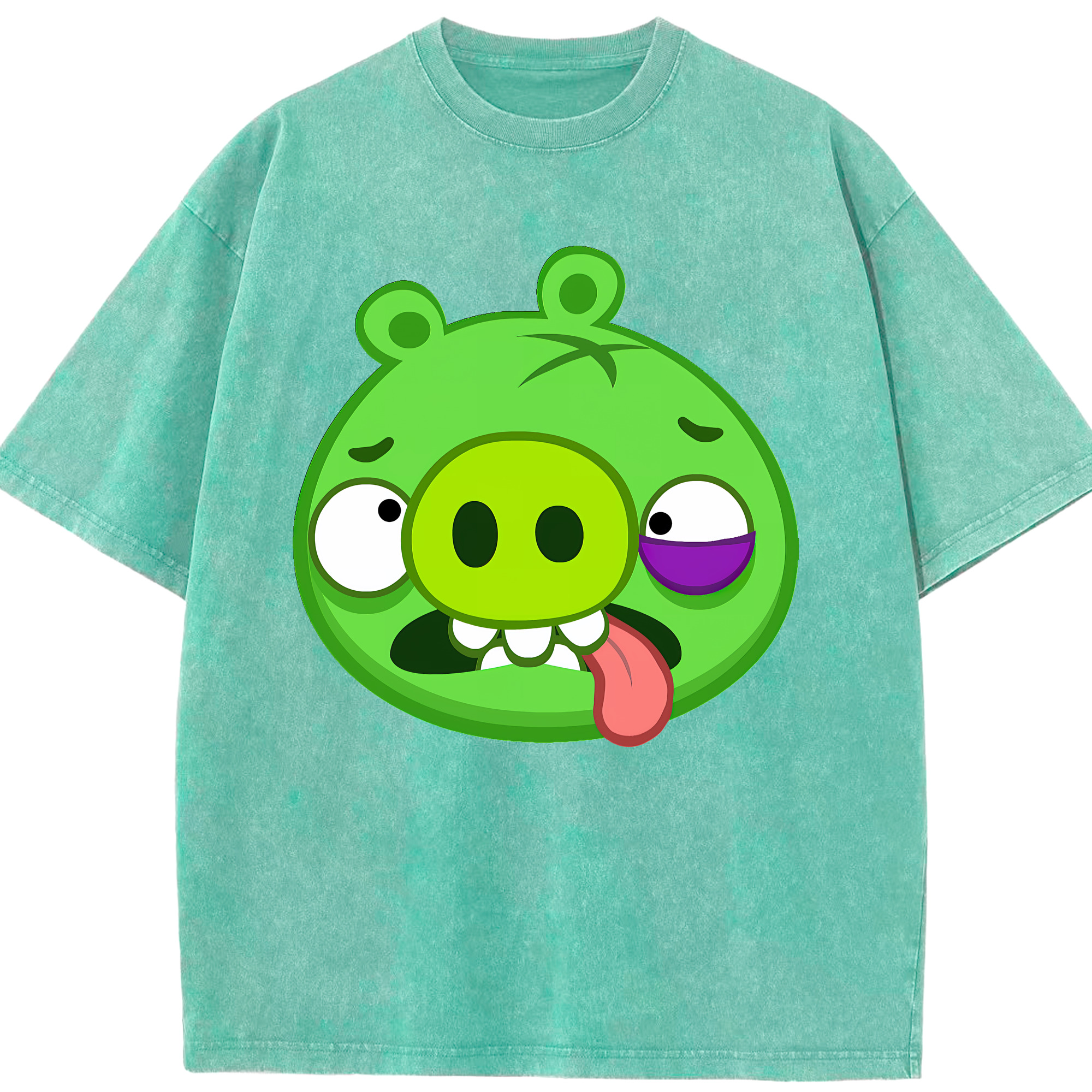 （画像用） Angry Birds アングリーバード 綿100% ヴィンテージ風 半袖Tシャツ（フロントプリント）